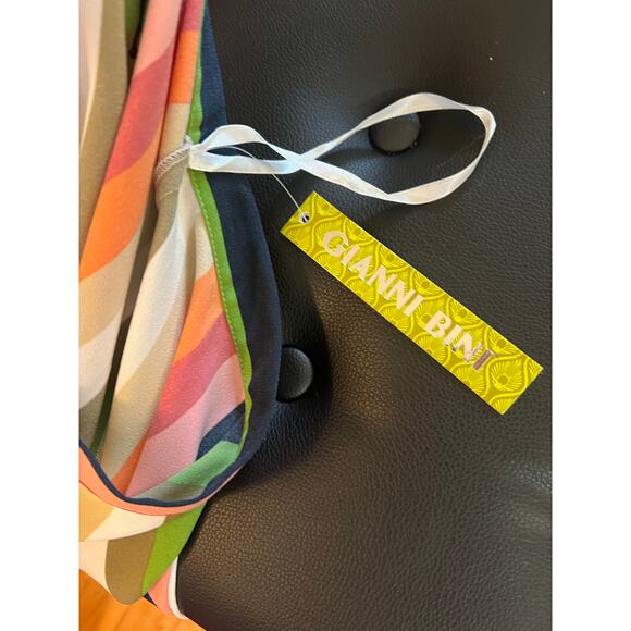 NWT Gianni Bini Candace Candy Stripe A-Line Midi Skirt Size US 2 - Picture 6 of 7